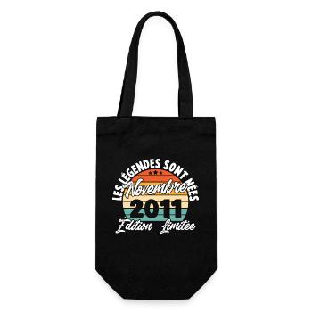 Cadeau Les légendes sont nées en Novembre 2011 - Sac à bouteille - noir - Devant
