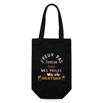 Mes Poules M'appelle idée cadeau humour fermier - Sac à bouteille - noir - Devant