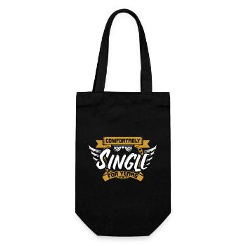 Single Unabhängig Beziehung - Geschenkbeutel für Flaschen - Schwarz - Vorne
