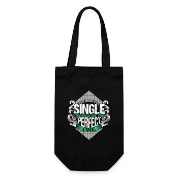 Single Unabhängig Partnerschaft Geschenkidee - Geschenkbeutel für Flaschen - Schwarz - Vorne