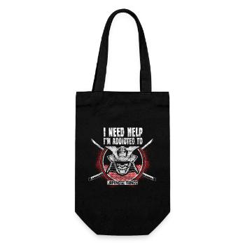 Japan Anime Nippon Geschenk - Geschenkbeutel für Flaschen - Schwarz - Vorne