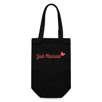 ES LEBE DIE MARYS. JUNGGESELLINNENABSCHIED. VALENTINSTAG. ICH LIEBE DICH. - Geschenkbeutel für Flaschen - Schwarz - Vorne