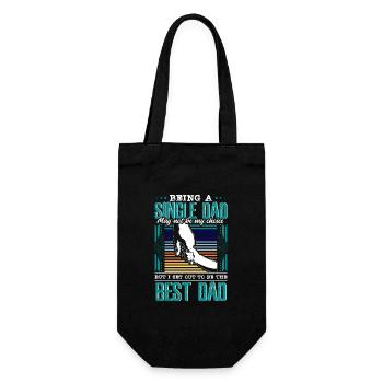 Single Father Son Children Gift Idea - Gift Bag for Bottles - black - Front