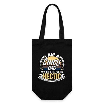 Single Father Single Dad Parents Gift - Gift Bag for Bottles - black - Front