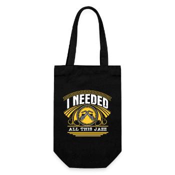 Saxophone Musical Instrument Chapel Gift - Gift Bag for Bottles - black - Front