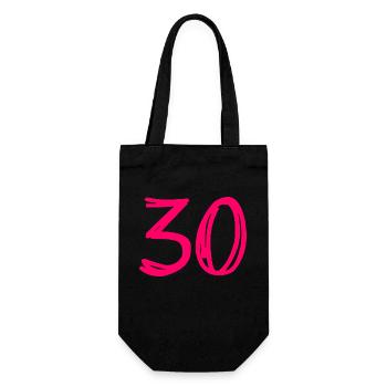 30 ANS. 30e ANNIVERSAIRE. ANNIVERSAIRE 30 ANS. 30 - Sac à bouteille - noir - Devant