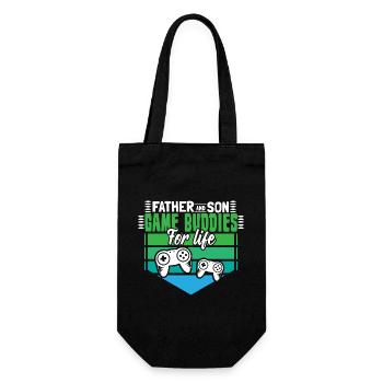 Father & Son Child Gift - Gift Bag for Bottles - black - Front