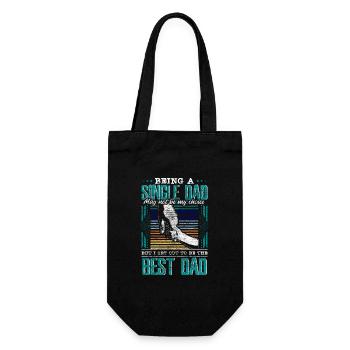 Single Parent Father Daughter Gift - Gift Bag for Bottles - black - Front