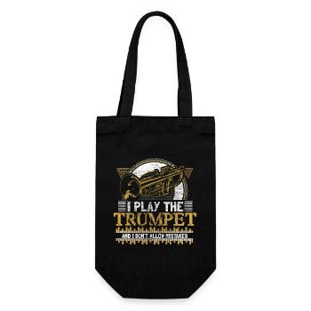 Trompete Trompetenspieler Geschenk - Geschenkbeutel für Flaschen - Schwarz - Vorne