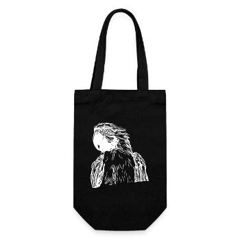 Perroquet Portrait Vintage Dessin d’Oiseau - Sac à bouteille - noir - Devant