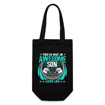 Idée cadeau Fils Père Garçon - Sac à bouteille - noir - Devant