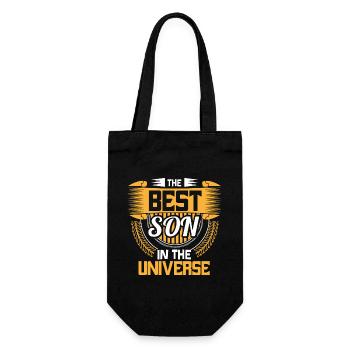 Best Son Family Young Gift Idea - Gift Bag for Bottles - black - Front