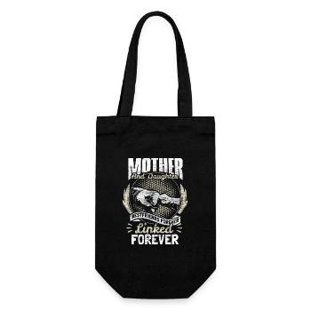 Mutter und Tochter Muttertag Liebe - Geschenkbeutel für Flaschen - Schwarz - Vorne