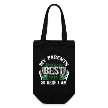 Best son sons - Gift Bag for Bottles - black - Front
