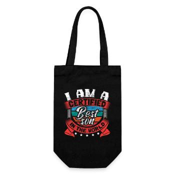 Idée de cadeau d’anniversaire du meilleur fils papa - Sac à bouteille - noir - Devant