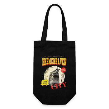 Bremerhaven Deutschland Stadt Skyline Vintage - Geschenkbeutel für Flaschen - Schwarz - Vorne