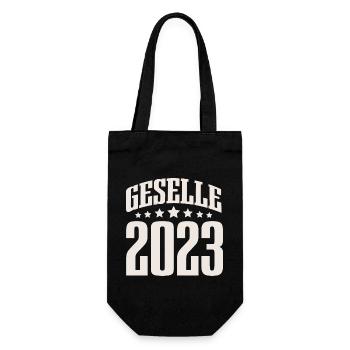 Geselle 2023 Gesellenprüfung - Geschenkbeutel für Flaschen - Schwarz - Vorne