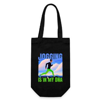 JOGGEN IST IN MEINER DNA - Geschenkbeutel für Flaschen - Schwarz - Vorne