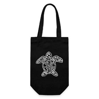 Vintage abstract turtle - Gift Bag for Bottles - black - Front