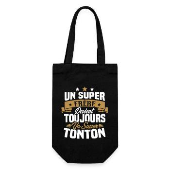 Un super frère devient toujours un super tonton - Sac à bouteille - noir - Devant