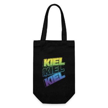 Kiel Germany City Font Skyline Home - Gift Bag for Bottles - black - Front