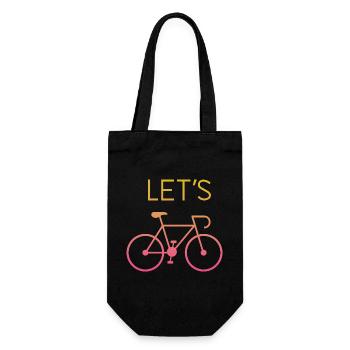 Let's Cycling - Gift Bag for Bottles - black - Front