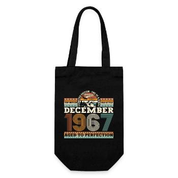 Original December 1967 55th birthday gift - Gift Bag for Bottles - black - Front