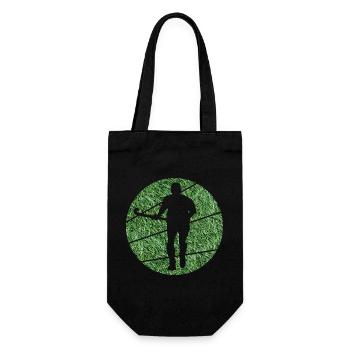 Field hockey Hockey "Artificial turf hockey players" - Gift Bag for Bottles - black - Front