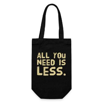 Tout ce dont vous avez besoin est LESS - Nouveau design de t-shirt 22/23 - Sac à bouteille - noir - Devant