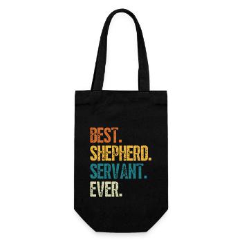 BEST SHEPHERD SERVANT EVER - Gift Bag for Bottles - black - Front