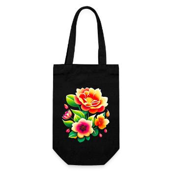Bouquet de fleurs - Sac à bouteille - noir - Devant