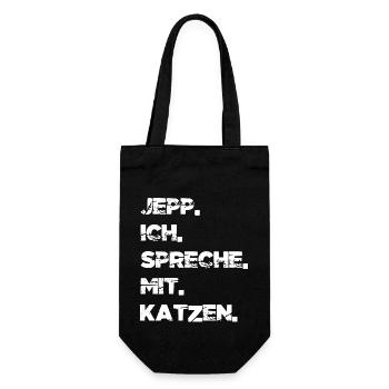 cool perserkatze geschenk weihnachten lustig - Geschenkbeutel für Flaschen - Schwarz - Vorne