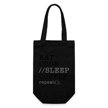 Informatique Python Programmeur Manger Code Sommeil - Sac à bouteille - noir - Devant