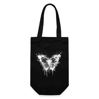 Elegant Vintage Tattoo Style Butterfly - Gift Bag for Bottles - black - Front