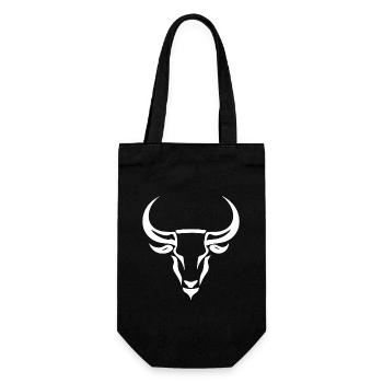 Astrologie Stier Sternzeichen Taurus Mythologie - Geschenkbeutel für Flaschen - Schwarz - Vorne