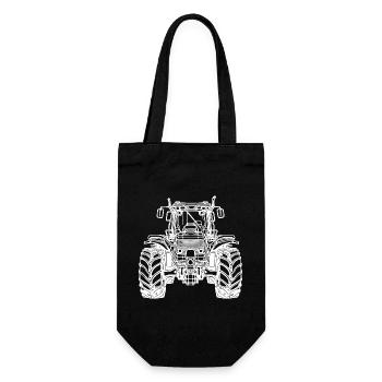Heavy tractor Large field field tractor - Gift Bag for Bottles - black - Front