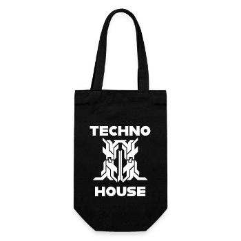 Techno house - Gift Bag for Bottles - black - Front