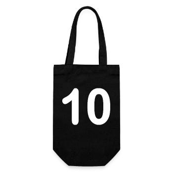 10 - Geschenkbeutel für Flaschen - Schwarz - Vorne