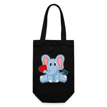 Elephant Heart - Gift Bag for Bottles - black - Front