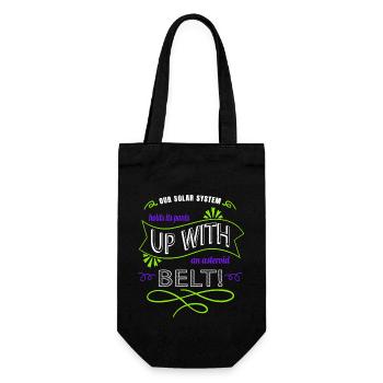 space ship astrophysics astronomy gifts astrology - Gift Bag for Bottles - black - Front