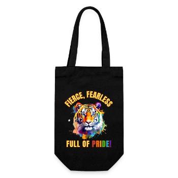 Gay Pride - Fierce, Fearless and full of Pride! - Gift Bag for Bottles - black - Front