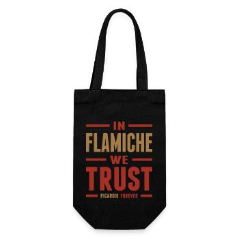 In Flamiche we trust - Sac à bouteille - noir - Devant