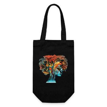 Illusion d’optique Head-Tree - Sac à bouteille - noir - Devant