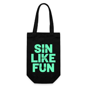 TRIATHLON sin like fun - Geschenkbeutel für Flaschen - Schwarz - Vorne