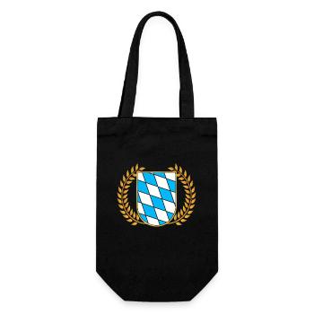 Freistaat Bayern Bayrisch - Geschenkbeutel für Flaschen - Schwarz - Vorne