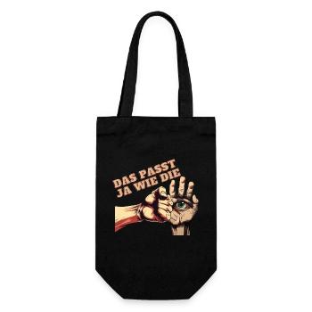 Das passt ja wie die Faust aufs Auge! - Funny - Geschenkbeutel für Flaschen - Schwarz - Vorne