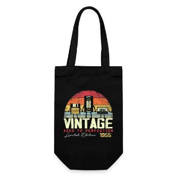Cadeau Millésime 1955 - Sac à bouteille - noir - Devant