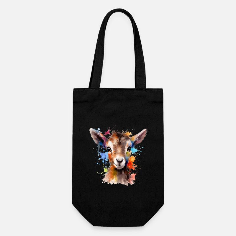 Bébé chèvre, chevreau - Sac à bouteille - noir