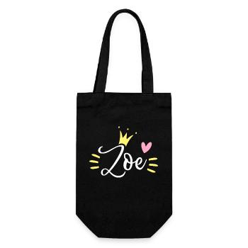 Couronne de prénom Zoé - Sac à bouteille - noir - Devant