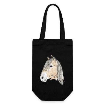 haflinger - Geschenkbeutel für Flaschen - Schwarz - Vorne